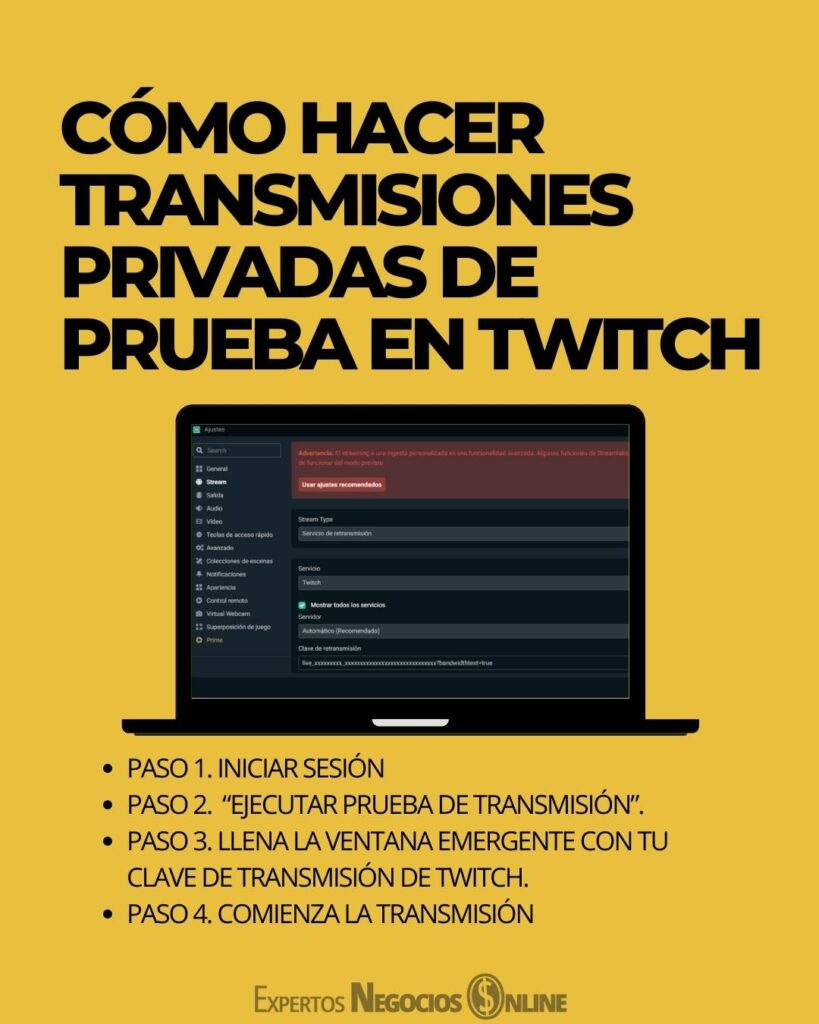 transmisión privada en twitch