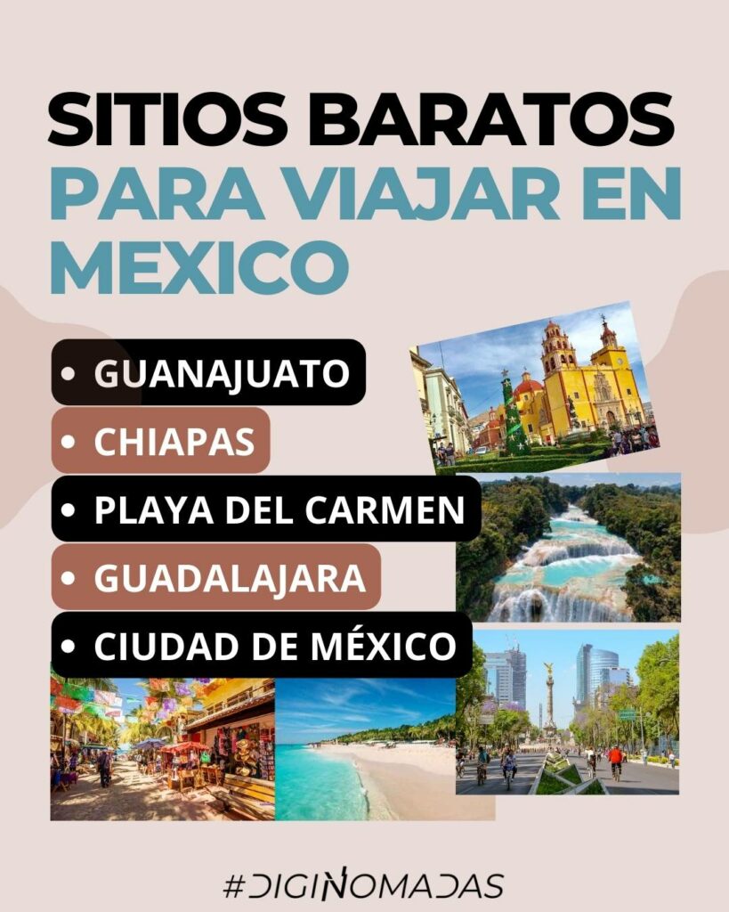 sitios baratos para viajar en MEXICO