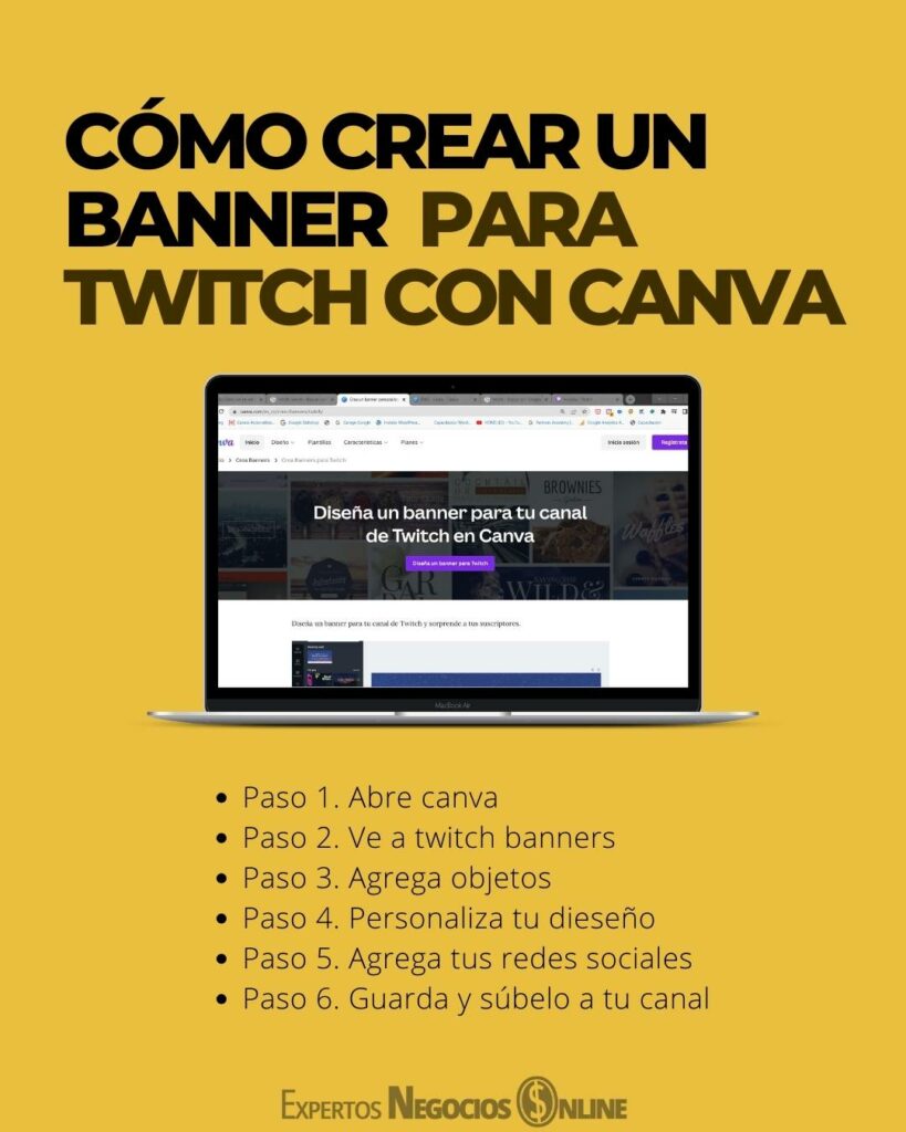 cómo crear un banner para twitch con canva