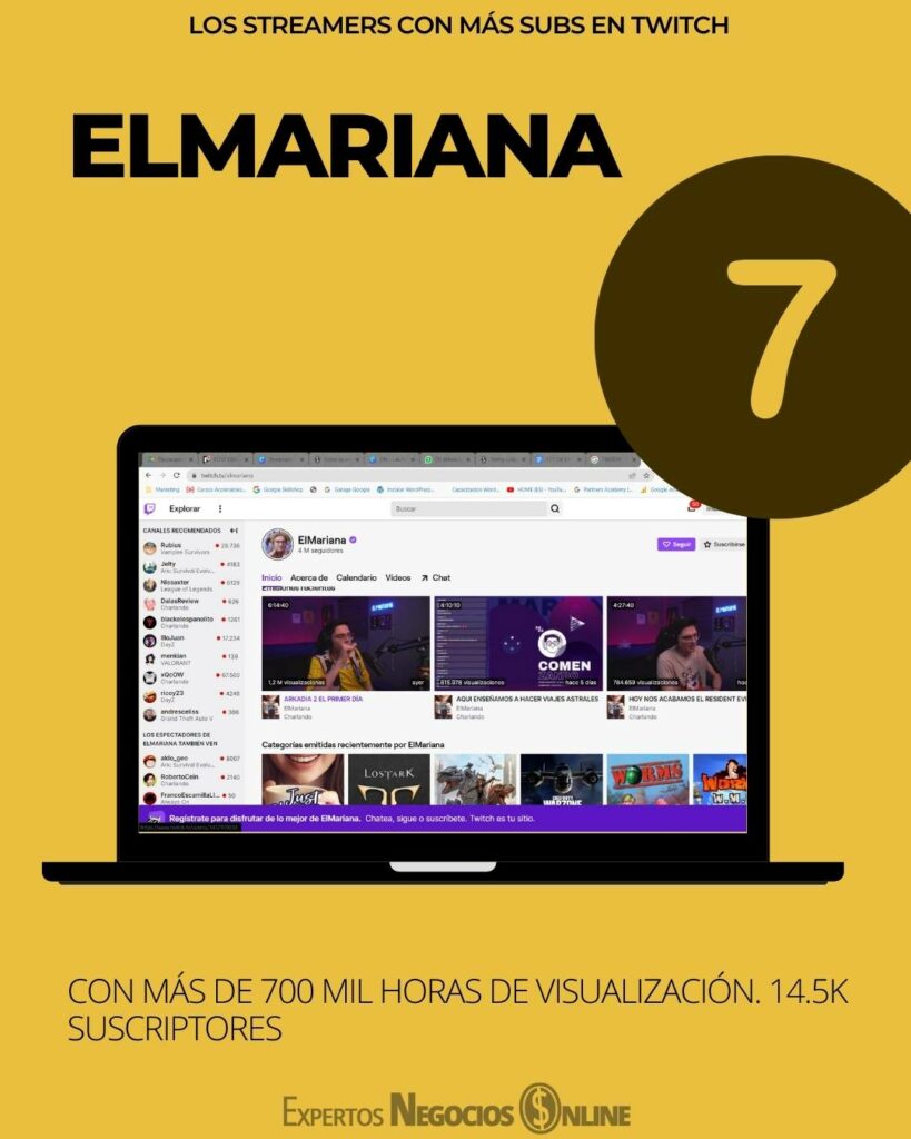 streamers con más suscriptores en twitch (2)