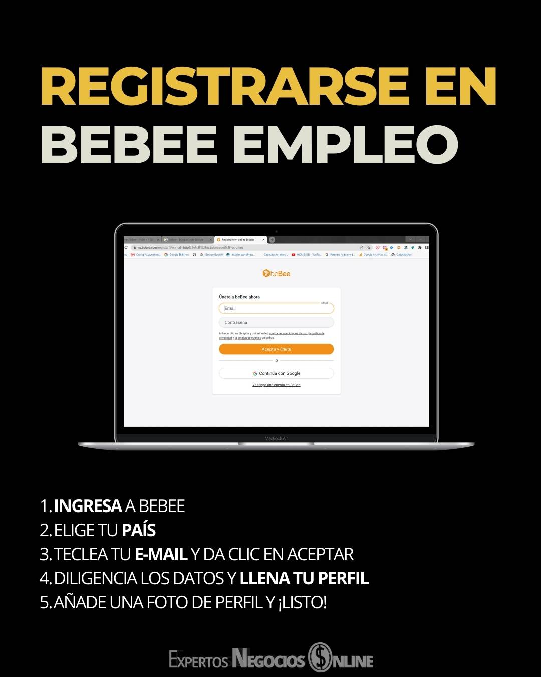 Bebee empleo registrarse