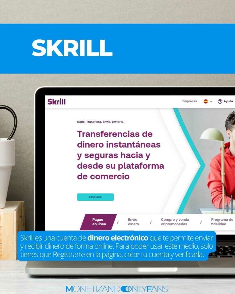 plataformas de cobro en onlyfans - Skrill