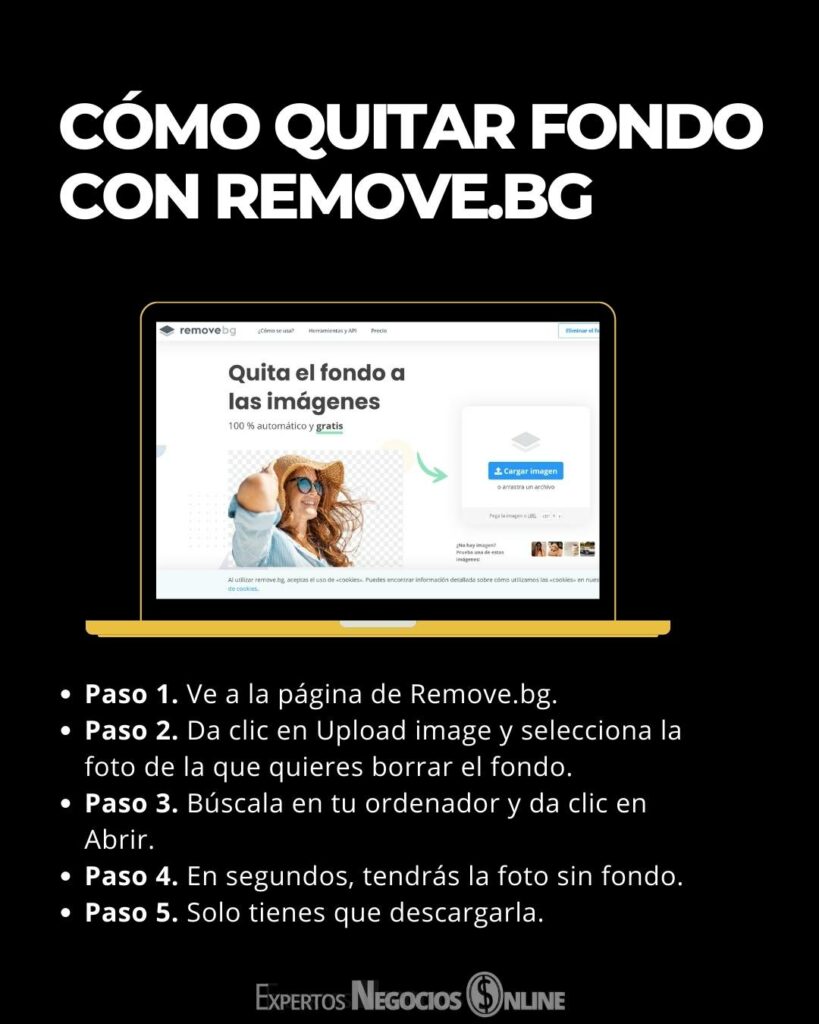 quitar fondo a una imagen online gratis