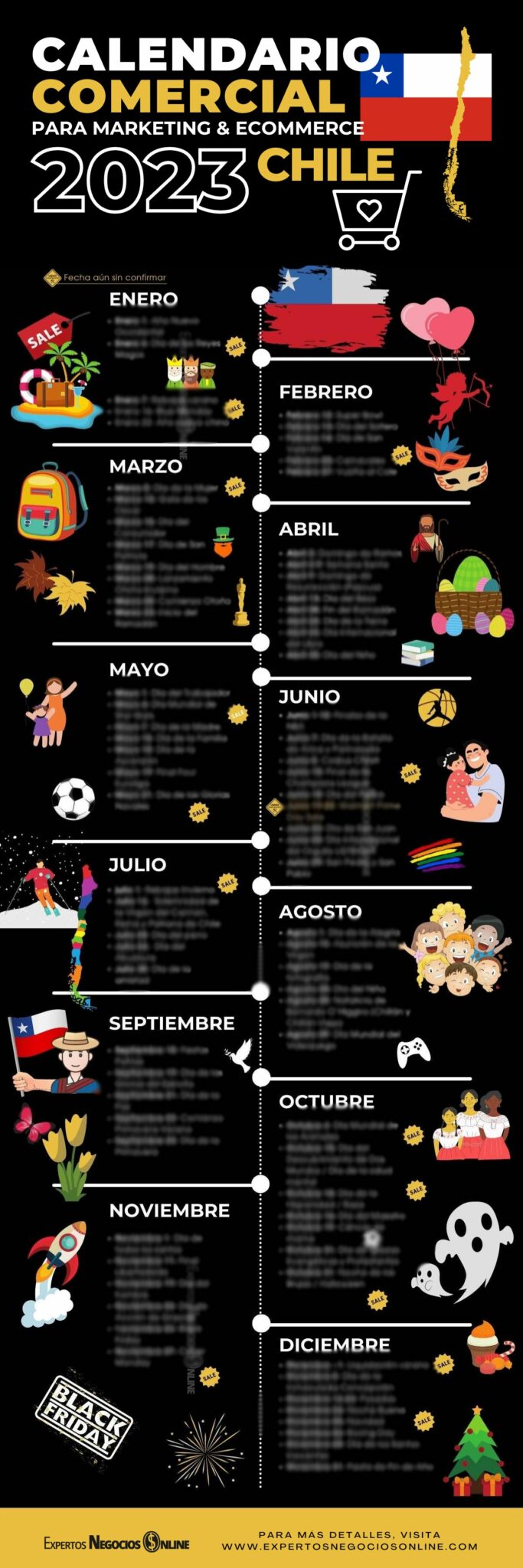 Calendario Comercial Chile 2023 para Marketing & Social