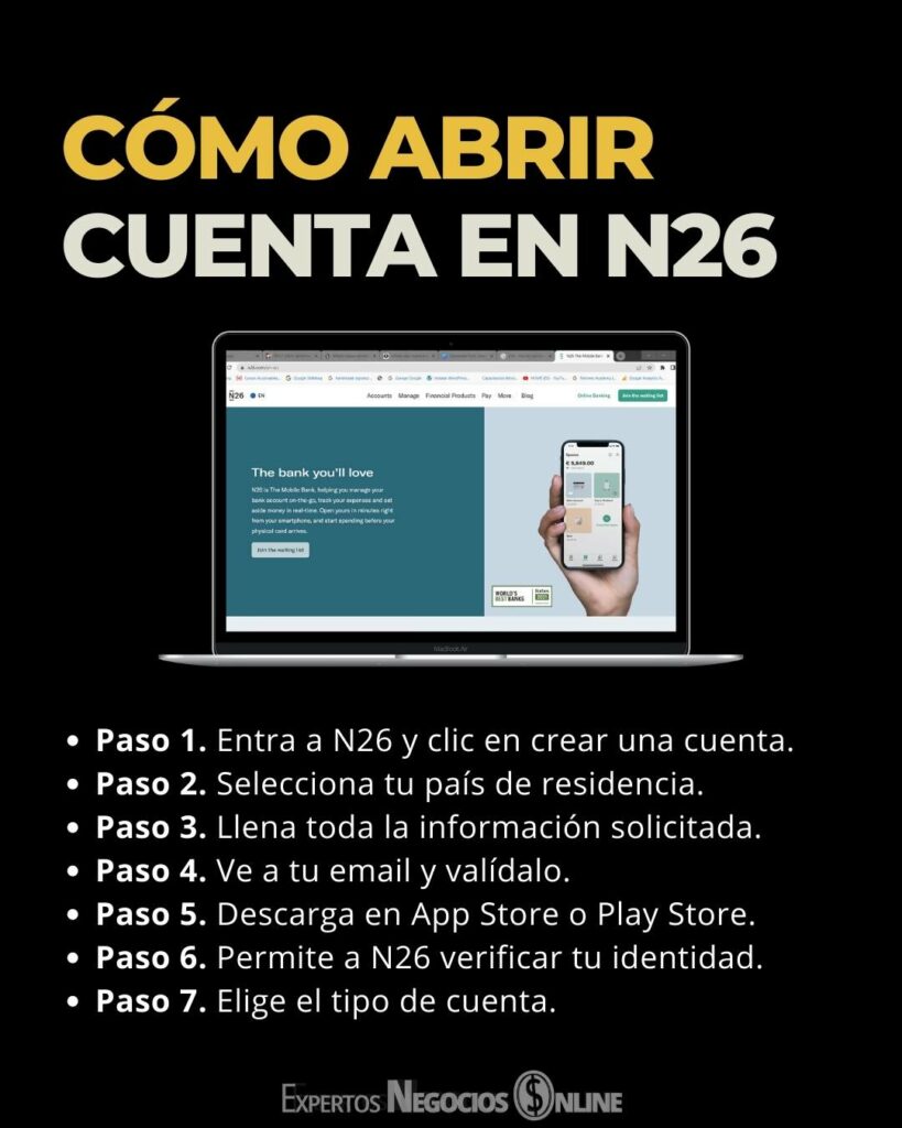 cómo abrir cuenta en n26