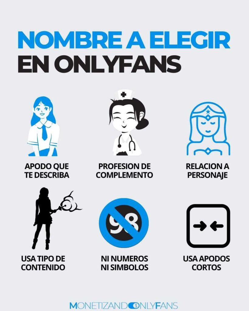Que nombre elegir en Onlyfans - escoger apodo