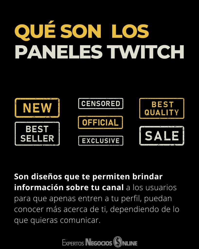 QUÉ son los paneles twitch