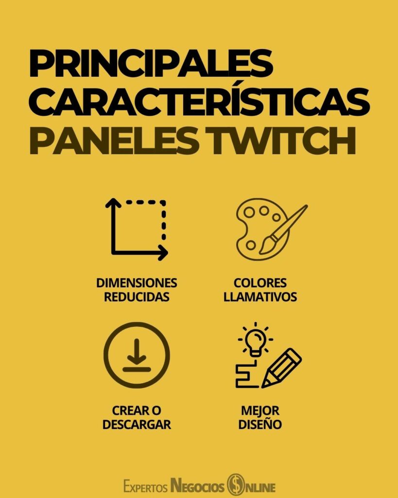 principales características paneles twitch