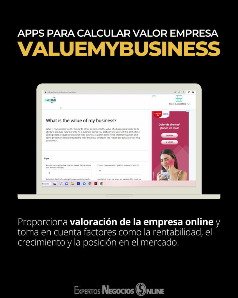 apps para calcular valor empresa value my business