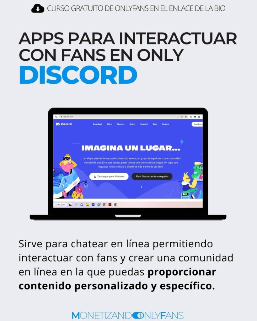 apps para interactuar con fans en only discord