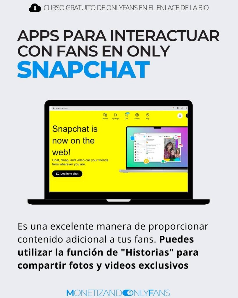 apps para interactuar con fans en only snapchat