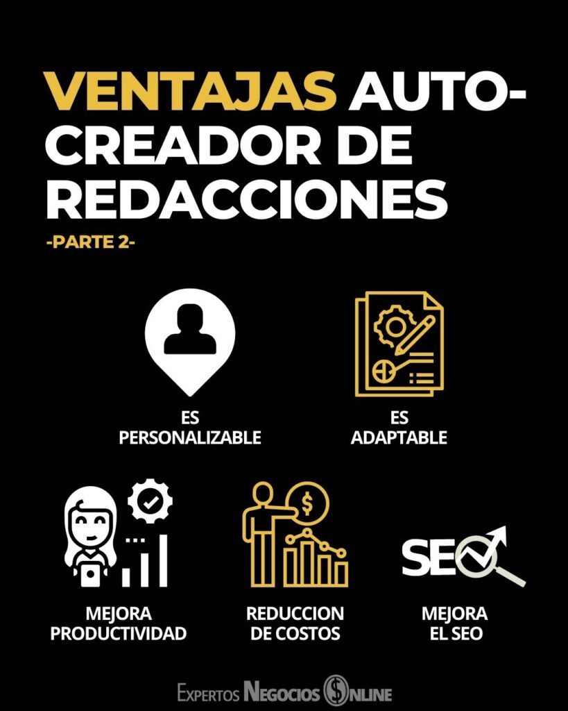 VENTAJAS CREADOR DE REDACCIONES