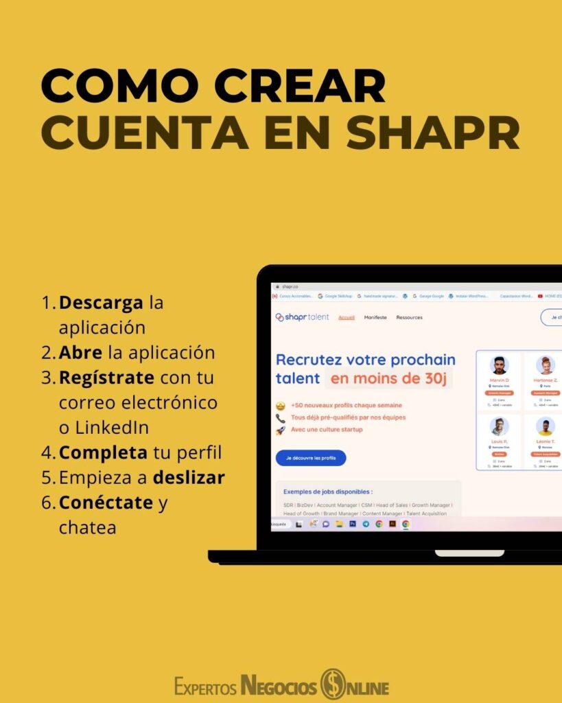 como crear cuenta en shapr