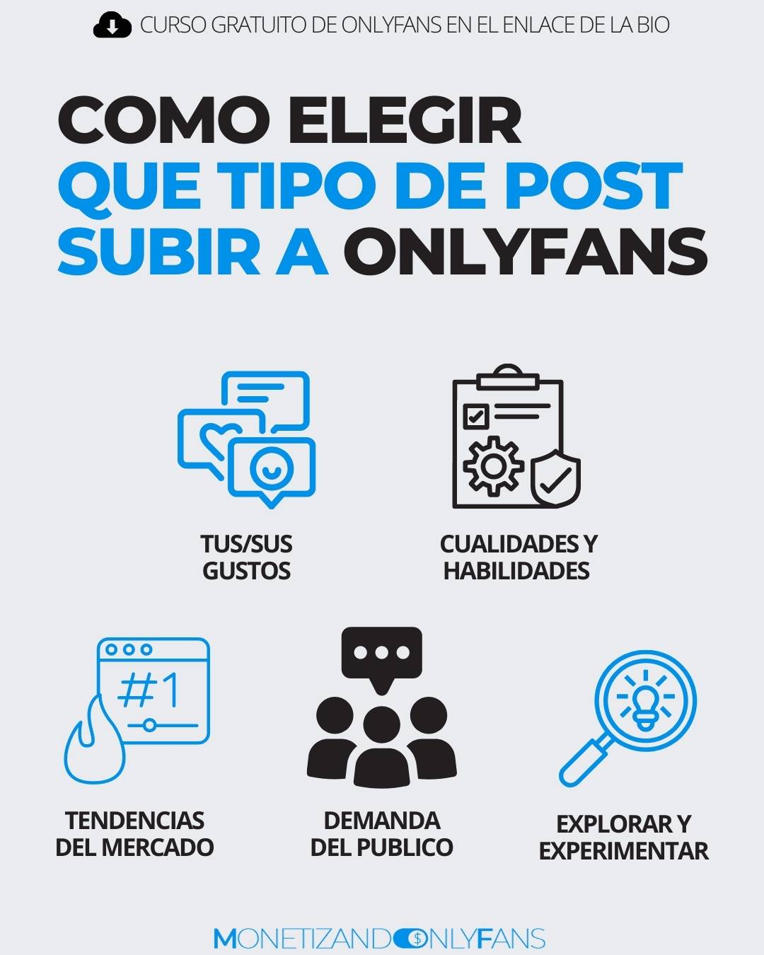 Tipos de OnlyFans Elegir un subnicho Qué contenido se sube a OF