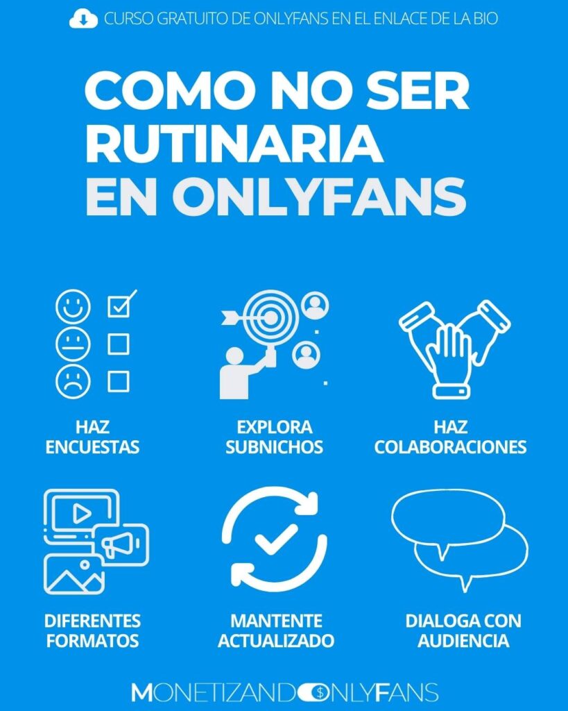 como no ser rutinaria en onlyfans