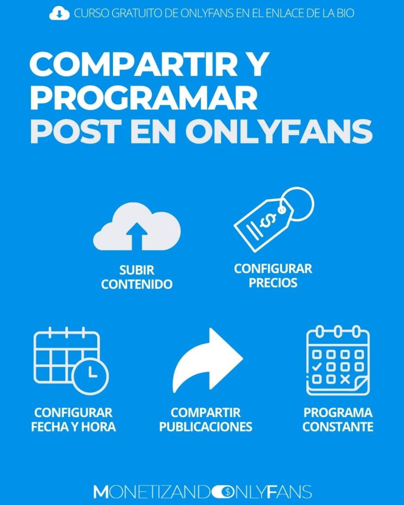 compartir y programar contenidos en oF