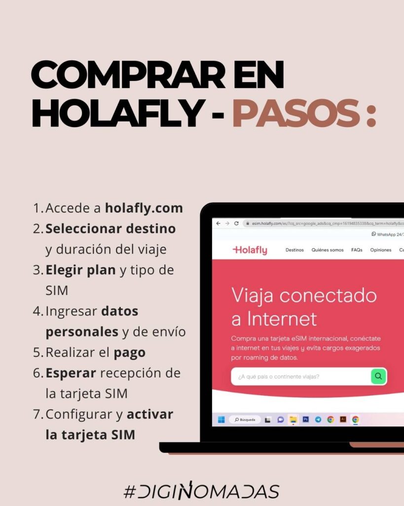 comprar en holafly - pasos