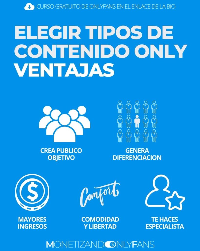 elegir tipos de contenido onlyfans ventajas