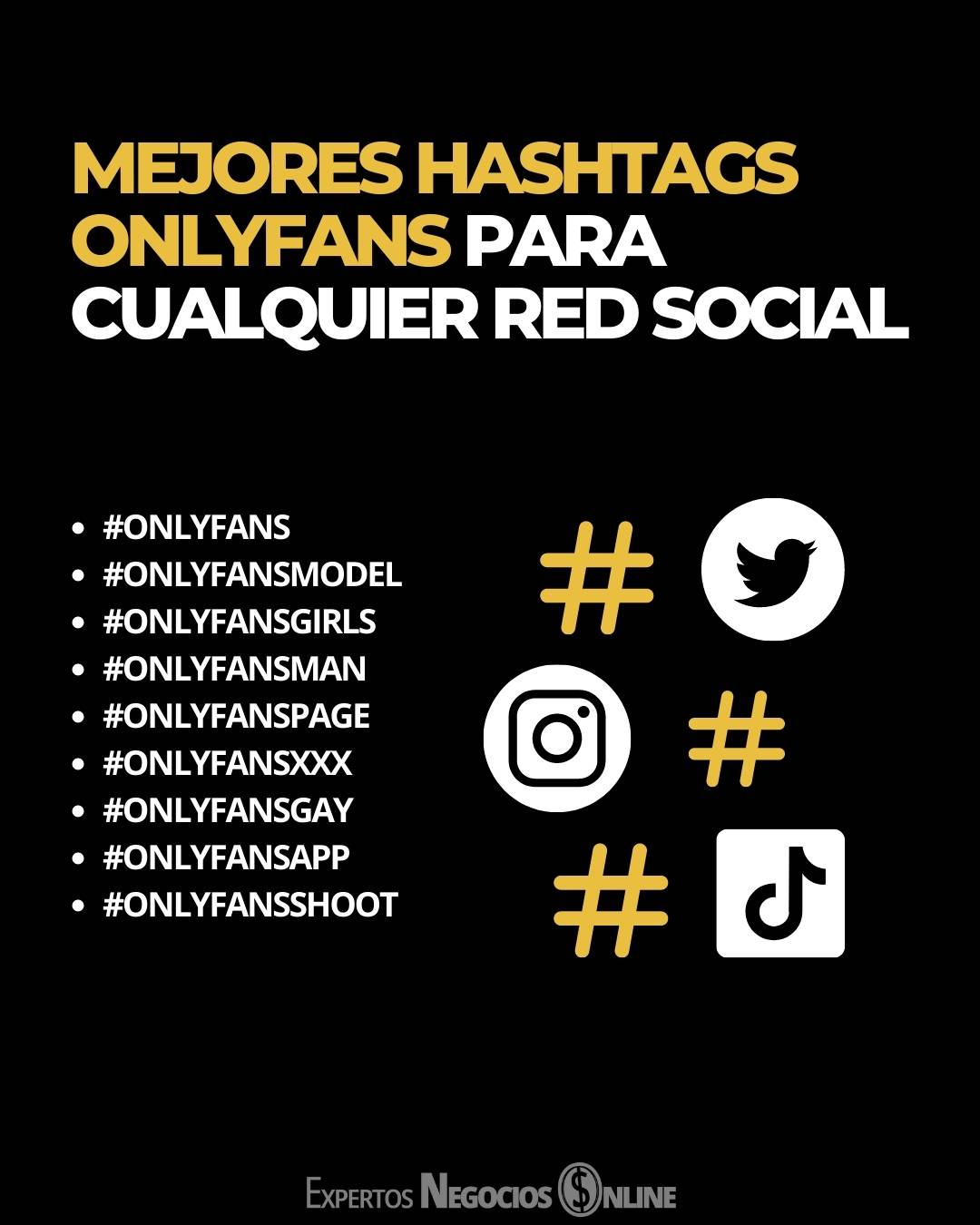 Hashtags OnlyFans en redes sociales Instagram, TikTok,Twitter