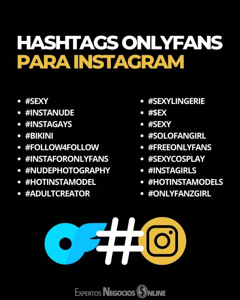 Hashtags OnlyFans en redes sociales Instagram, TikTok,Twitter