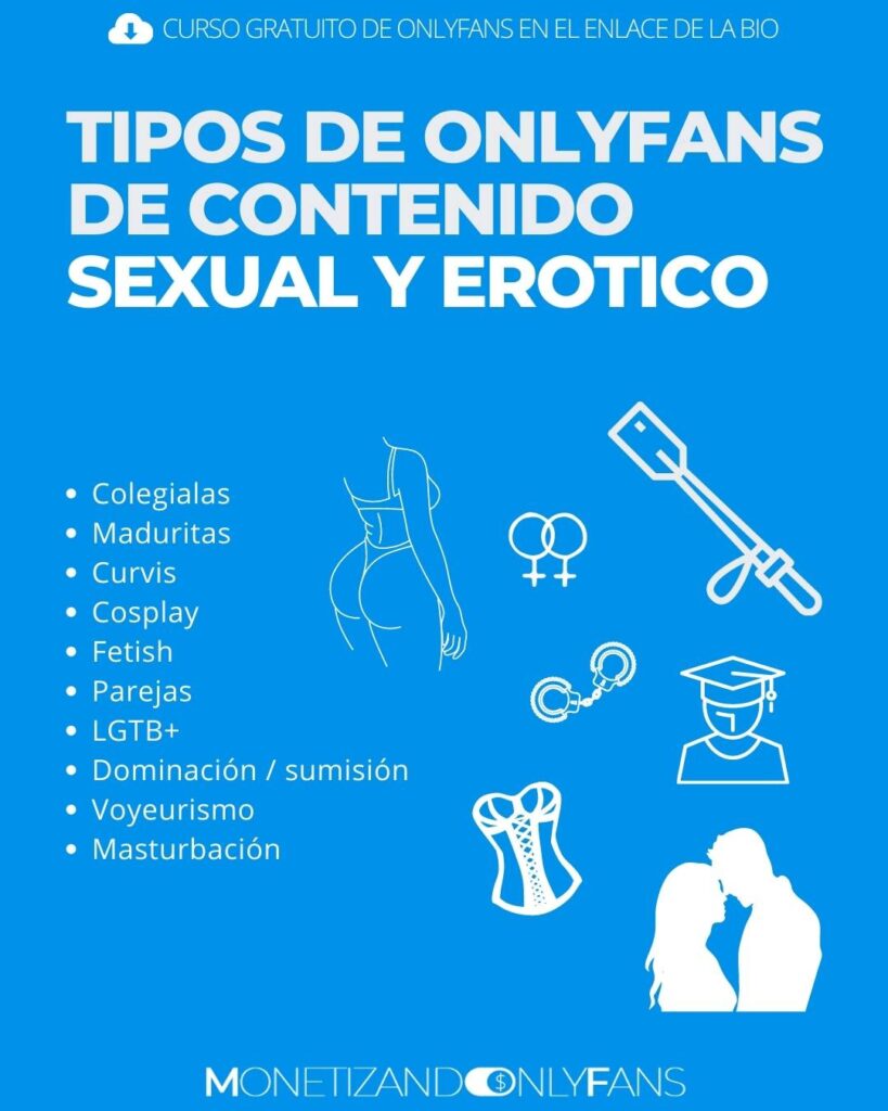 tipos de onlyfans de contenido sexual y erotico