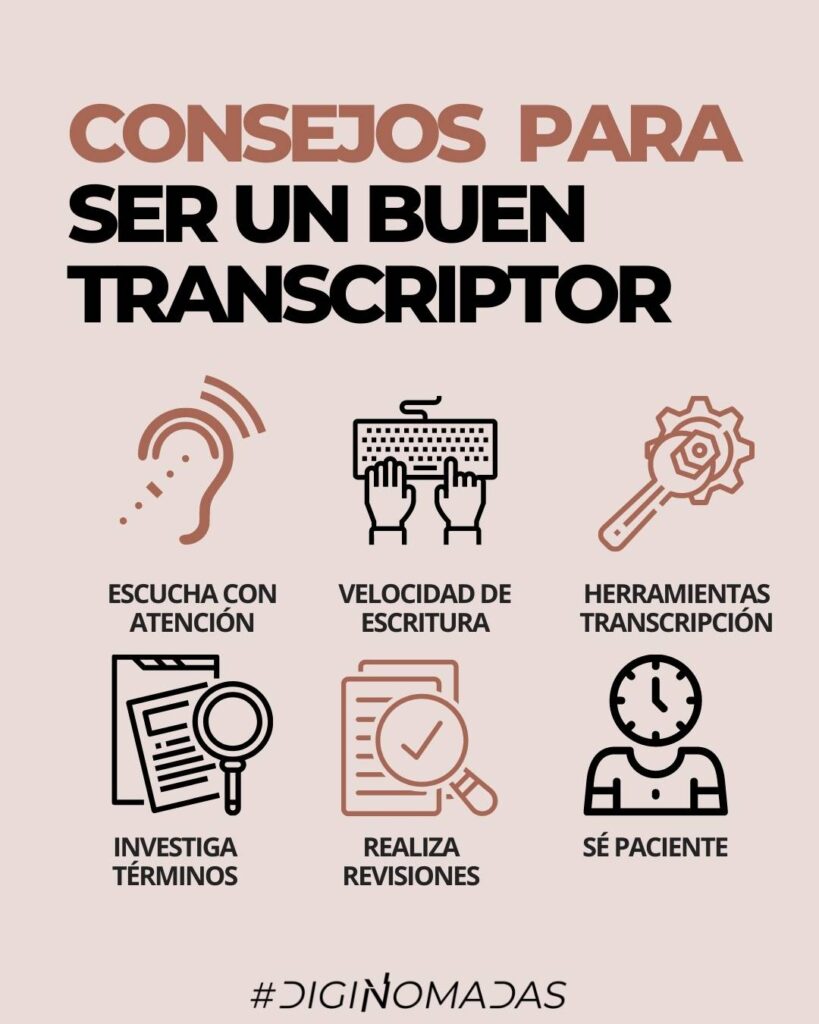 trabajar como transcriptor