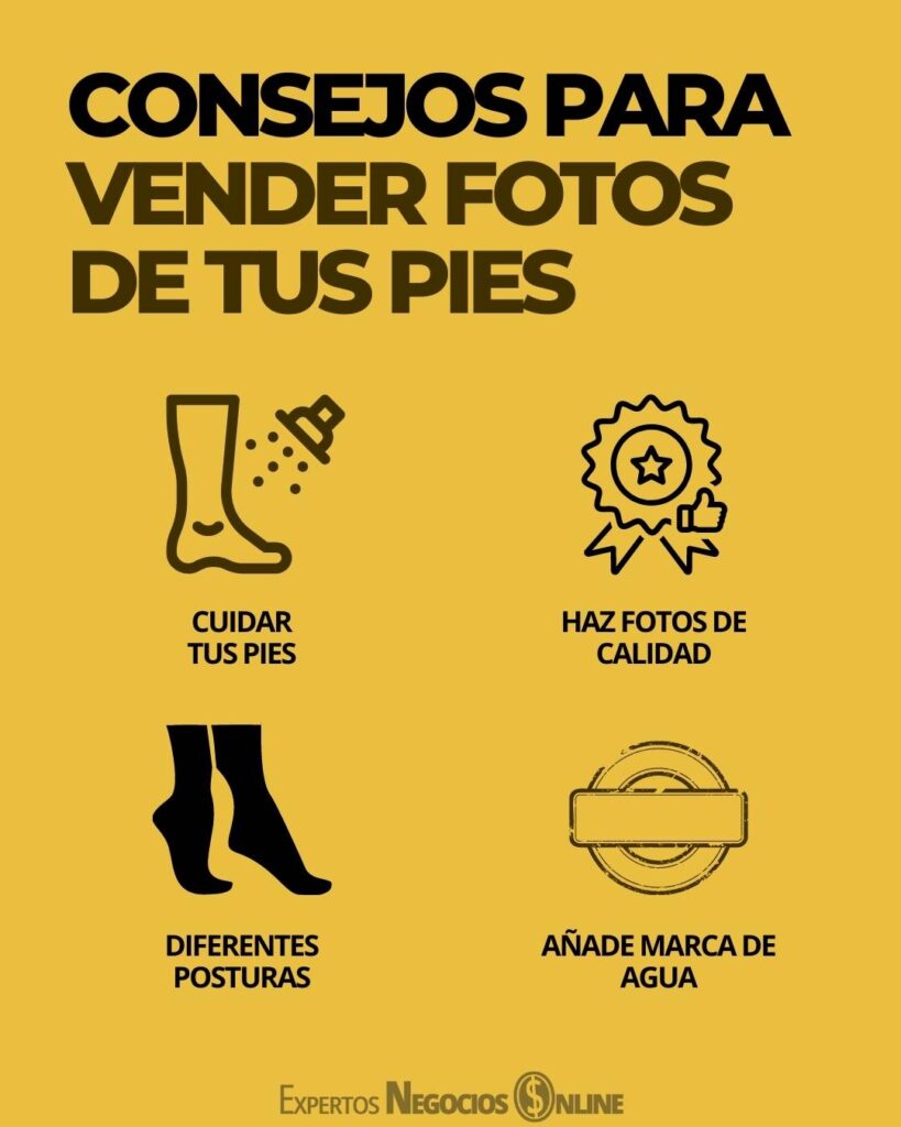 Consejos para tener éxito al vender fotos de tus pies