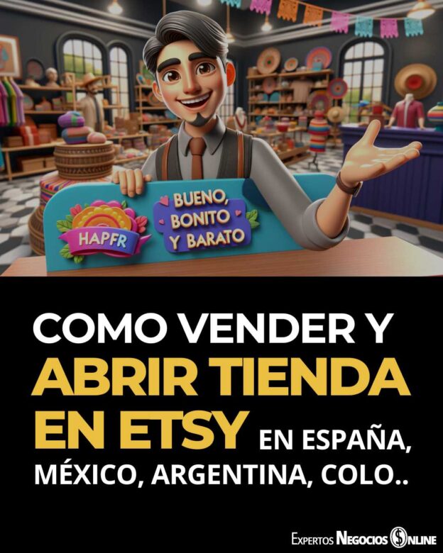 Como vender en ETSY Abrir tienda en España, México, argentina, colombia..