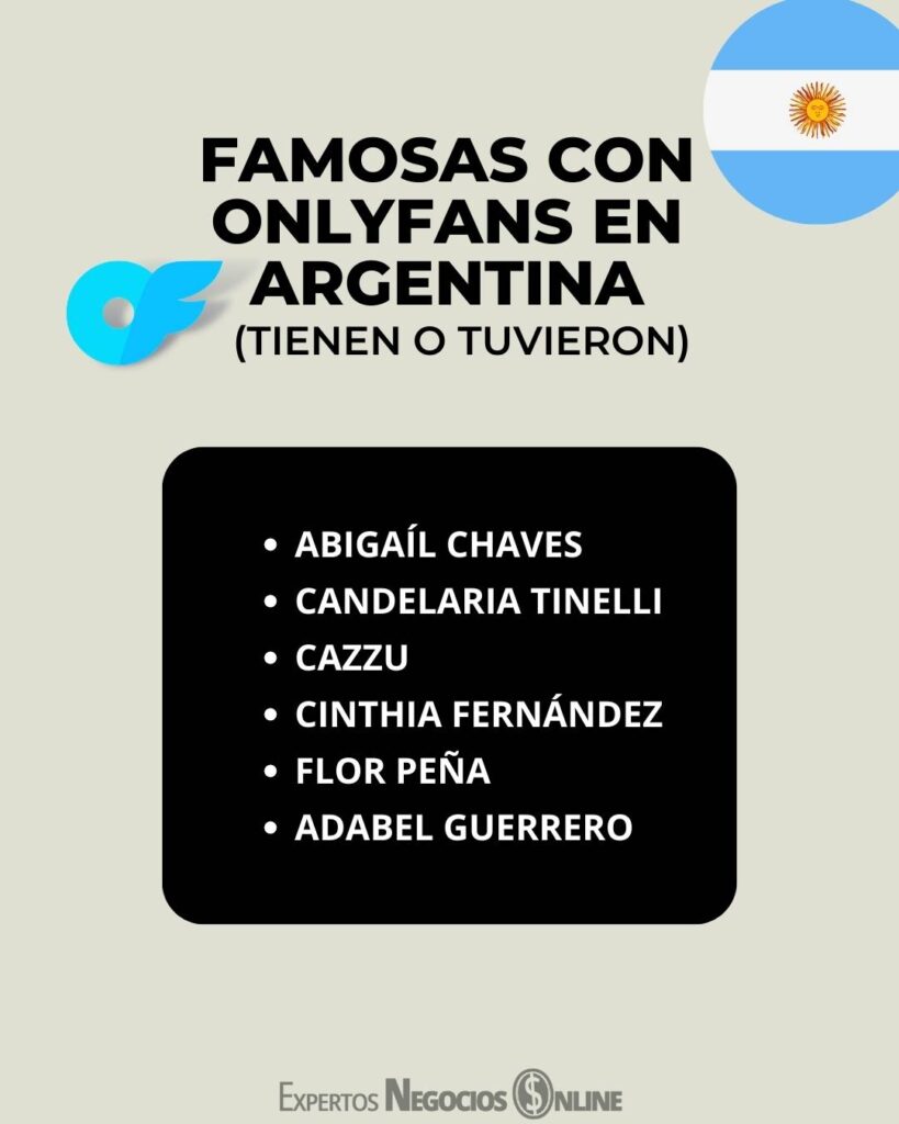Famosas con OnlyFanas en Argentina