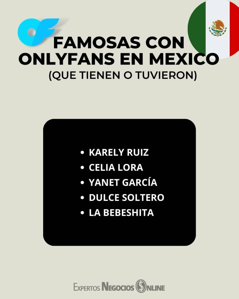 Famosas con OnlyFanas en Mexico