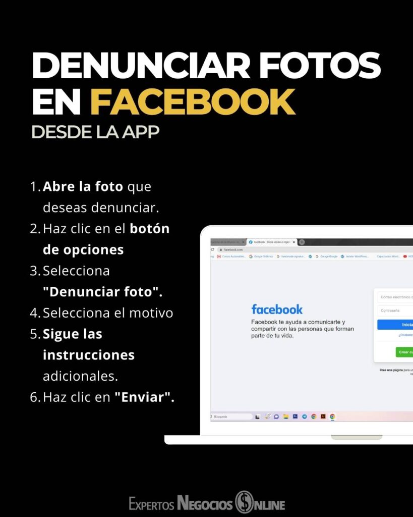 Denunciar tofos en Facebook