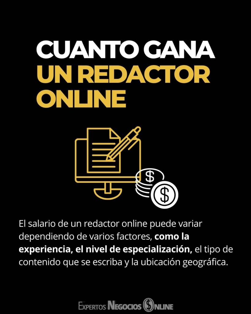 cuanto gana un redactor online