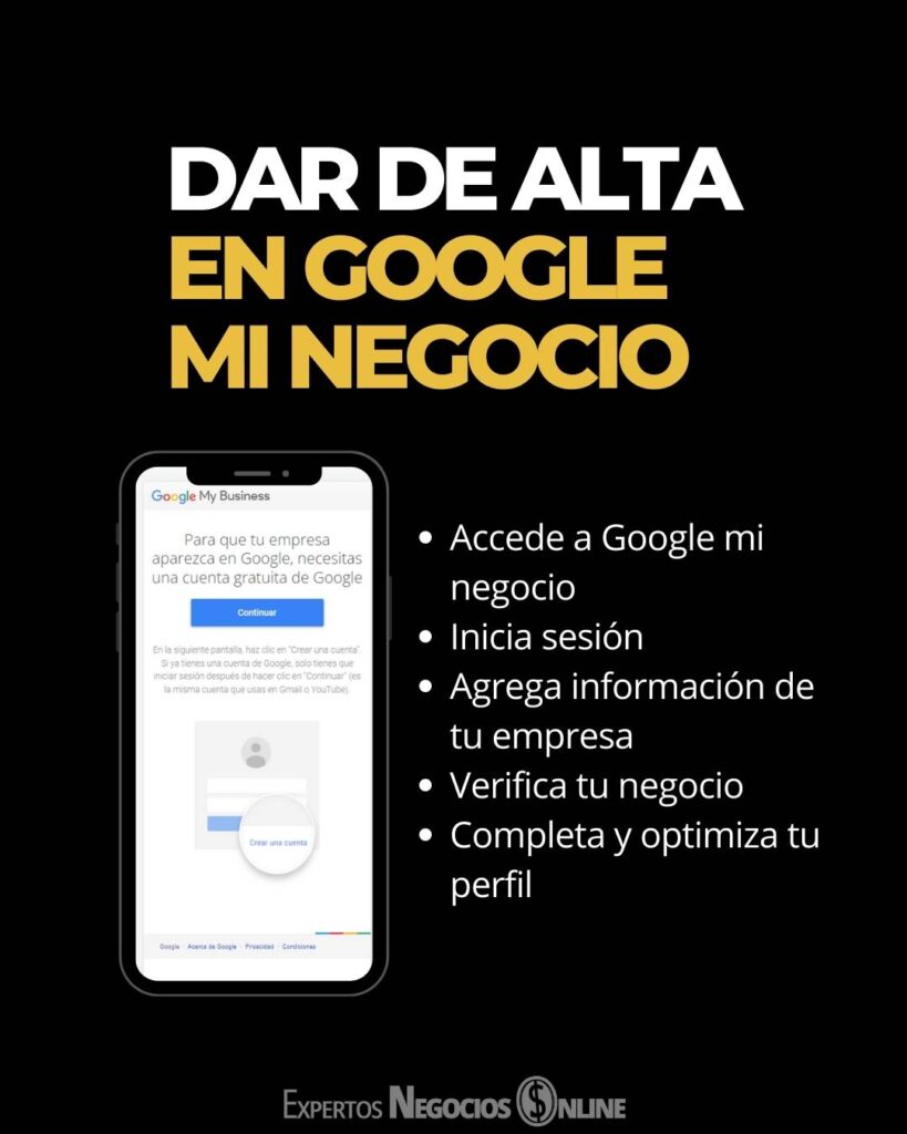 dar de alta en google mi negocio