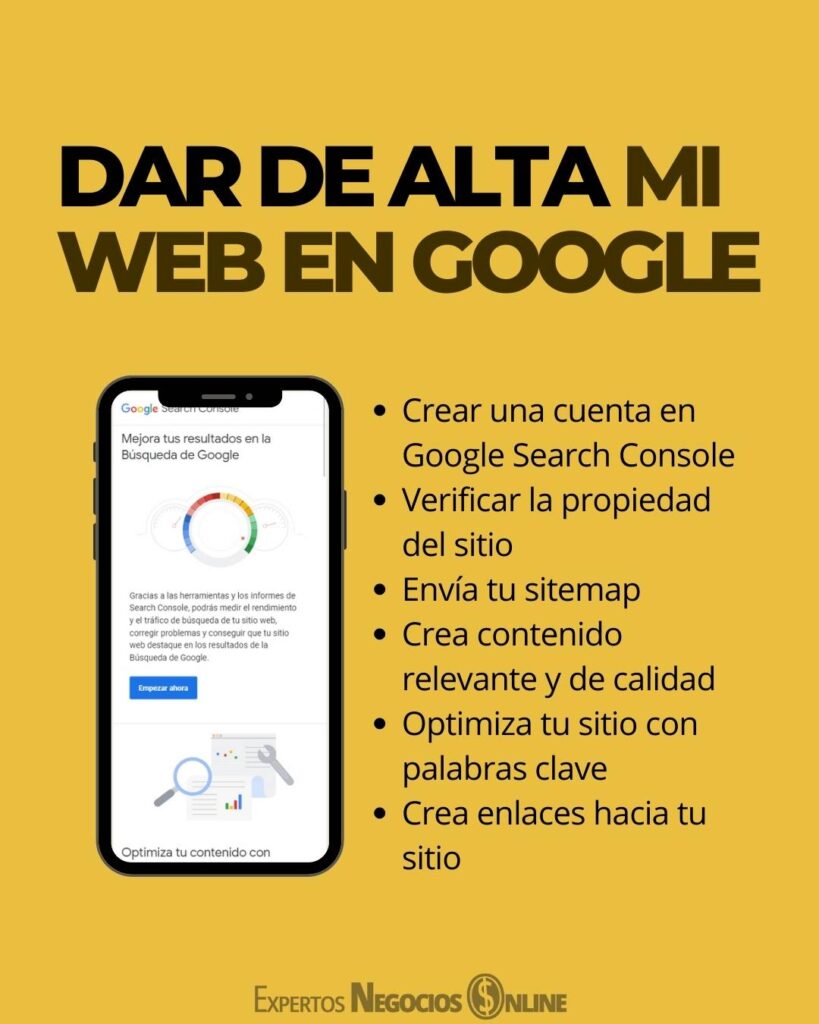 dar de alta mi web en google