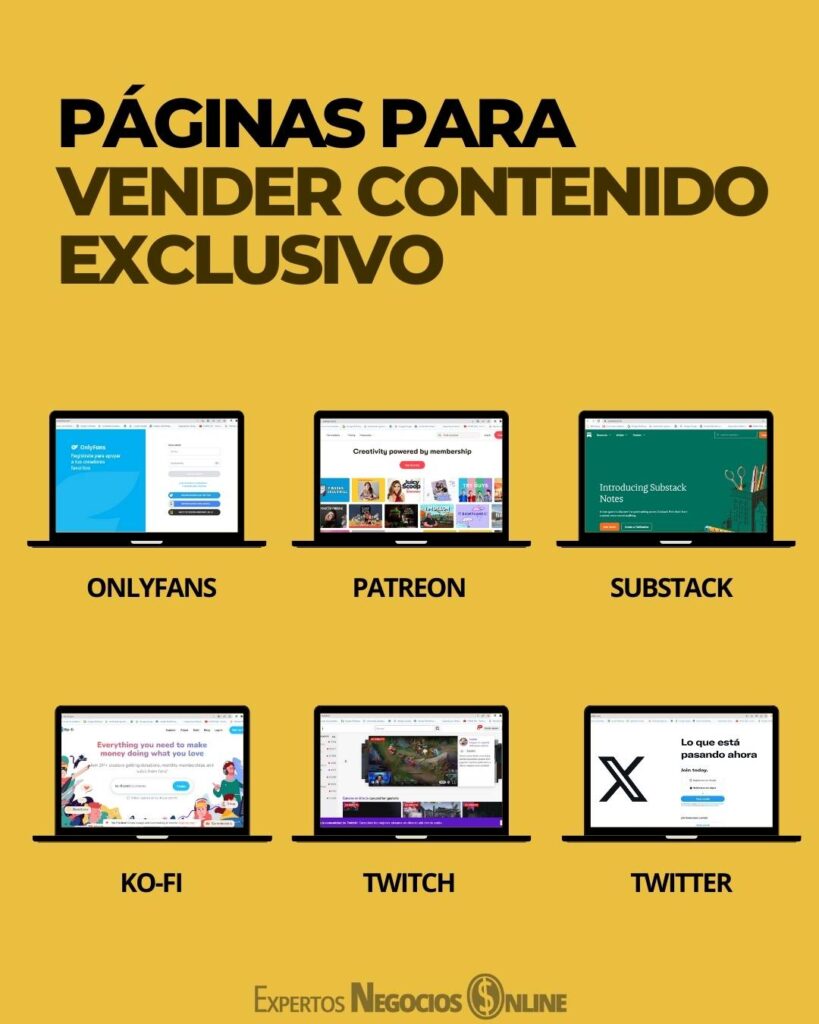 paginas para vender contenido exclusivo