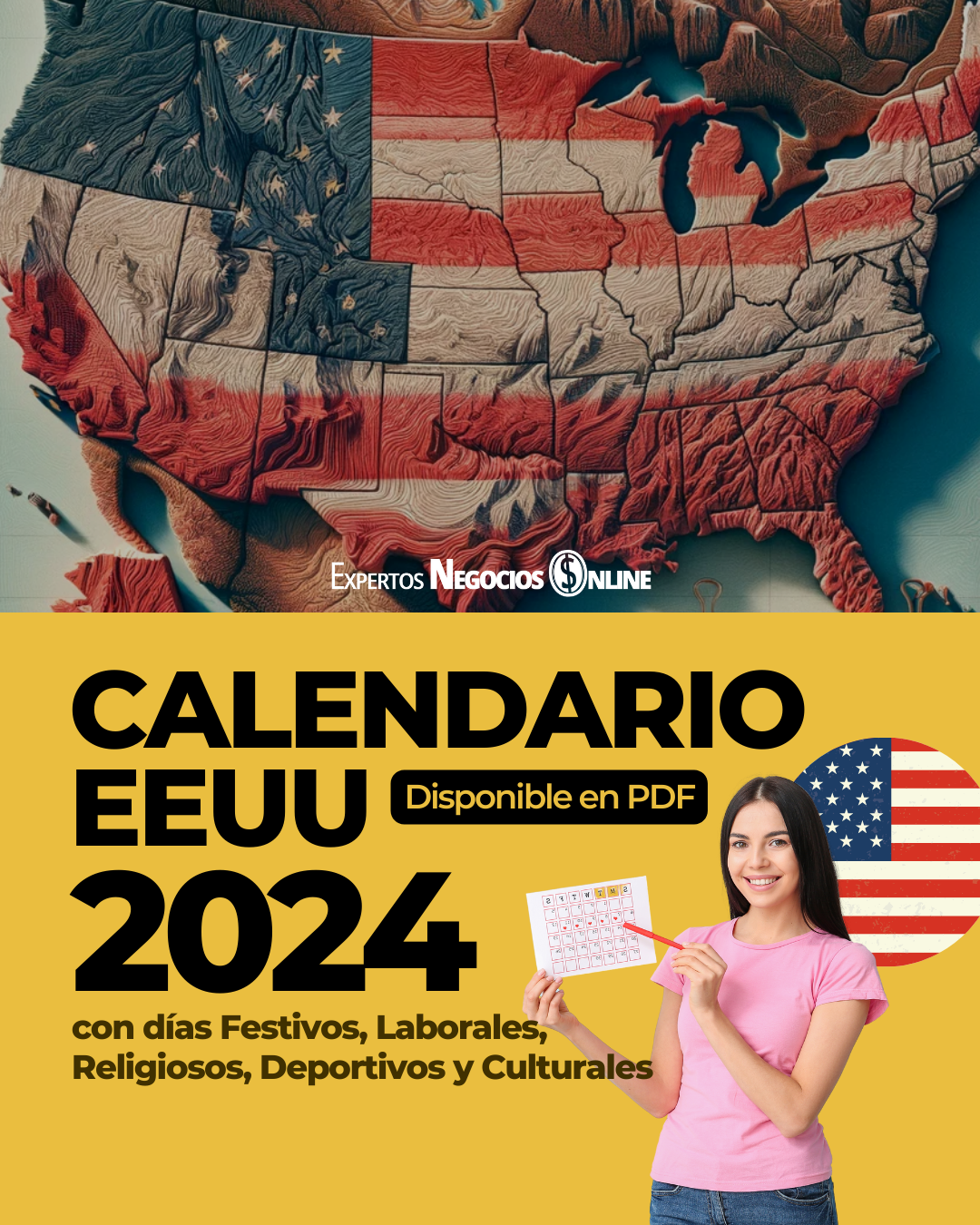 Calendario 2024 USA con Festivos y Fechas Descuentos y ofertas
