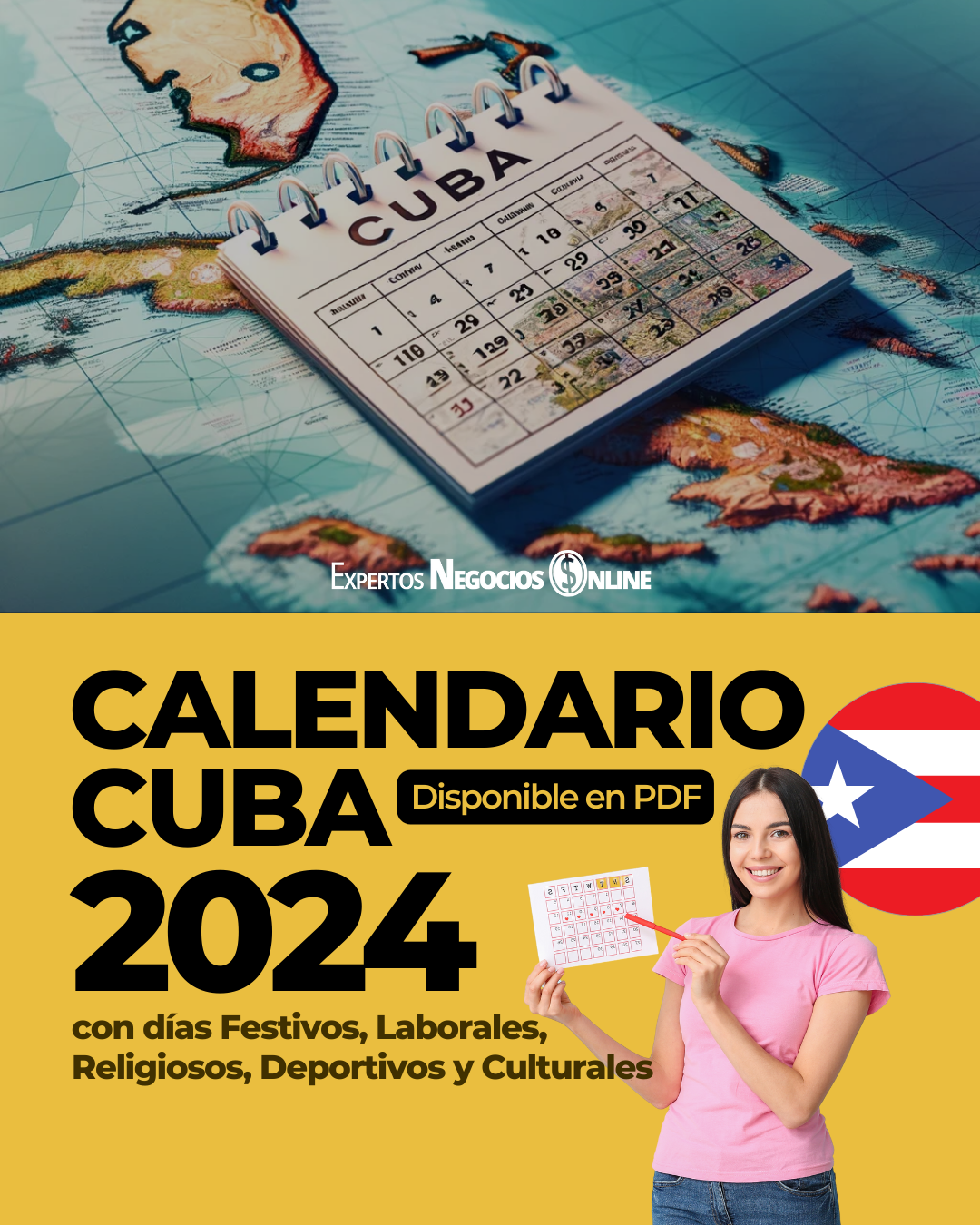 Calendario Comercial 2024 Cuba con Feriados y fechas importantes para Marketing