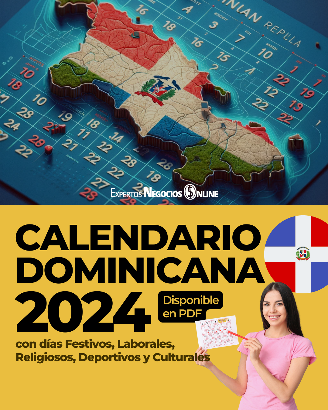 Calendario comercial 2024 Dominicana con festivos y importantes para Marketing y eCommerce
