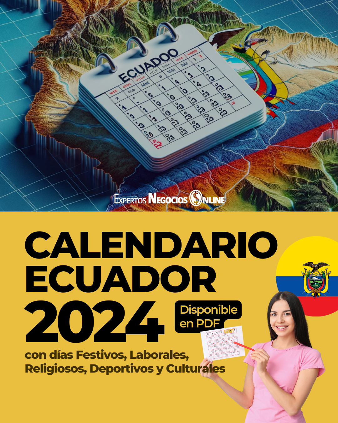 Calendario comercial 2024 Ecuador. Fechas civicas, importantes & Marketing