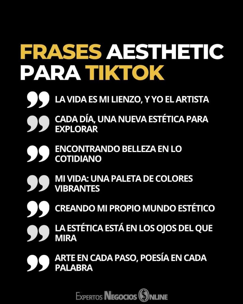 Frases Aesthetic para TikTok