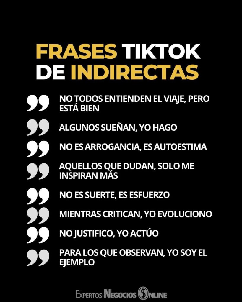 Frases TikTok de Indirectas