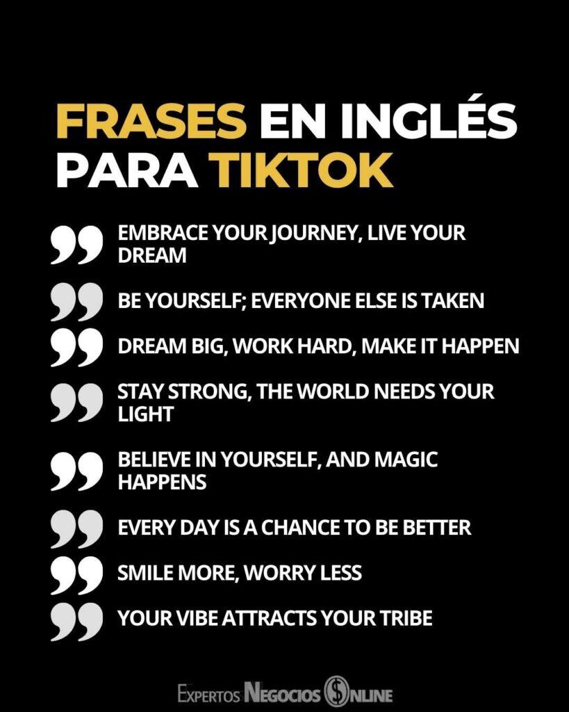Frases en Ingles para TikTok