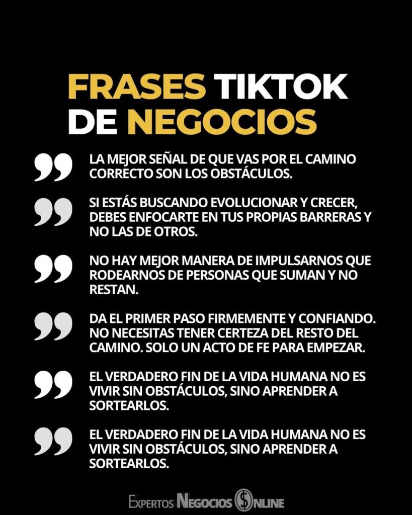 Frases para Negocios en TikTok